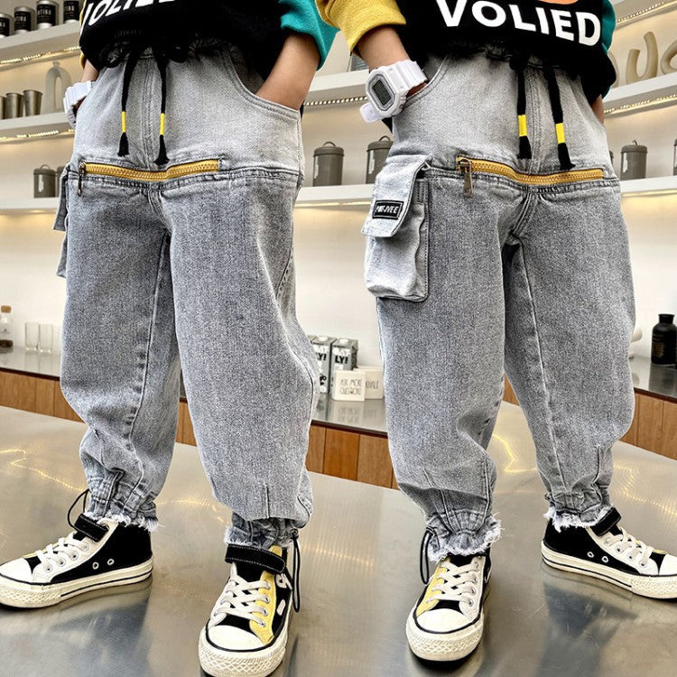 Boys' Jeans Children's Spring And Autumn Casual Pants