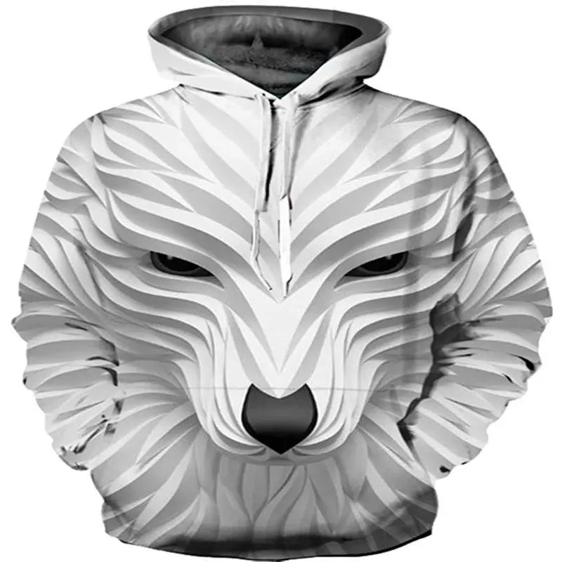 3D Men's Long Sleeve Hoodies Casual Pullovers Hooded Animal Printed Streetwear Boys Sweatshirt Jackets - K3N VENTURES