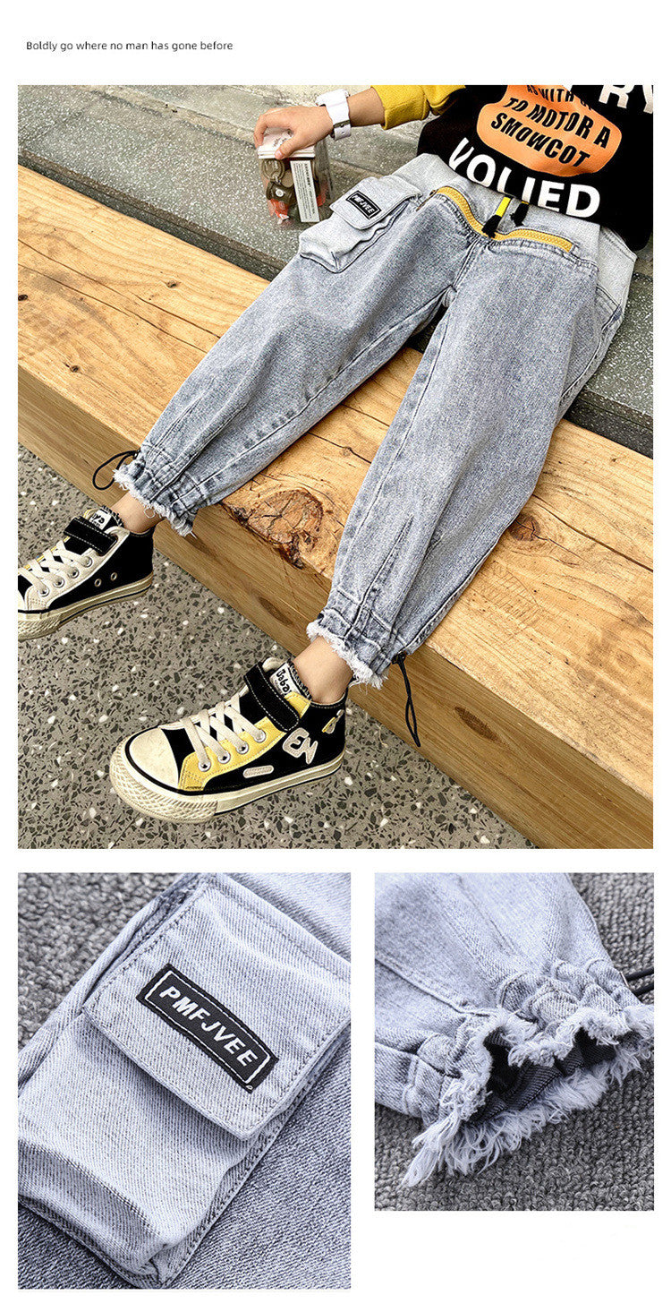 Boys' Jeans Children's Spring And Autumn Casual Pants