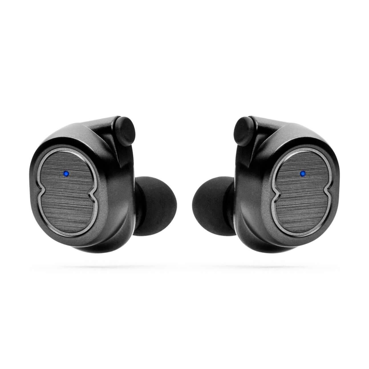 black-wireless-bluetooth-earbuds-on-white-background - K3N VENTURES
