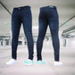 Mens Pants Retro Washing Zipper Stretch Jeans - Image #11