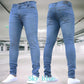 Mens Pants Retro Washing Zipper Stretch Jeans - K3N VENTURES