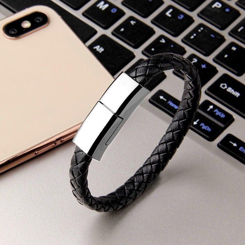 USB-C and Micro USB Bracelet Charging Cable for iPhone 14, iPhone 13 Max: Wearable Data Sync Cord - K3N VENTURES