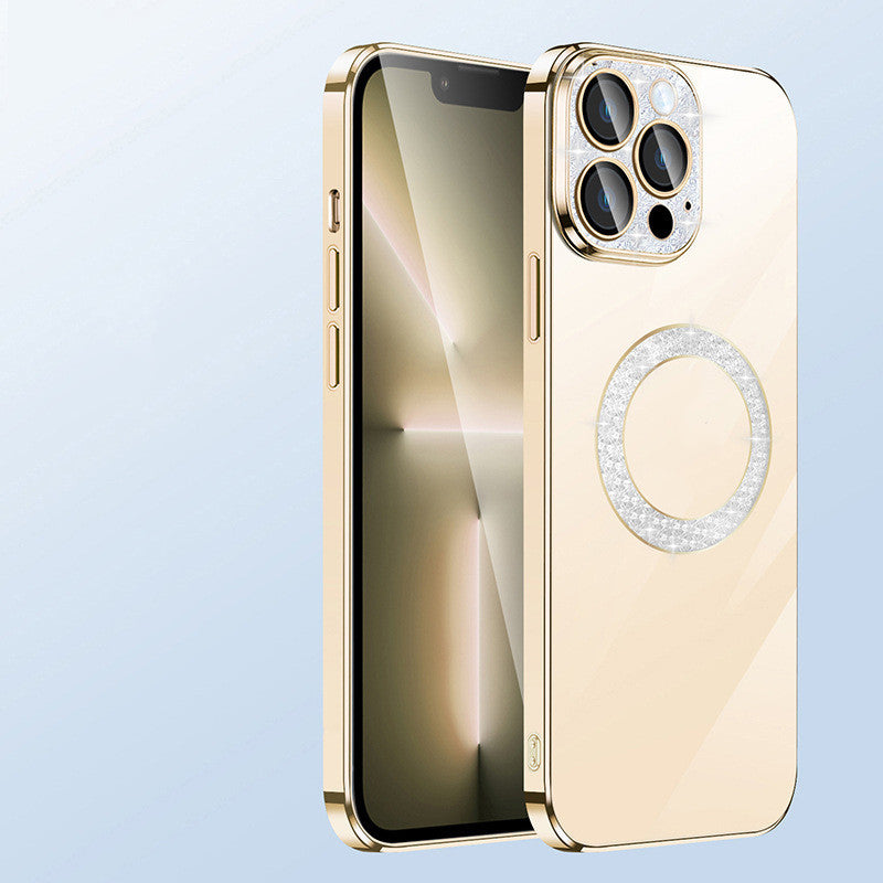 Standard Mobile iPhone 14 Pro Case | Soft Diamond Ring iPhone Protective Case | Clear Phone Cases -  diamond, earphones, gold, iphone 13, iphone 14, mobile, mobile phone accessories, phone, silver - K3N VENTURES