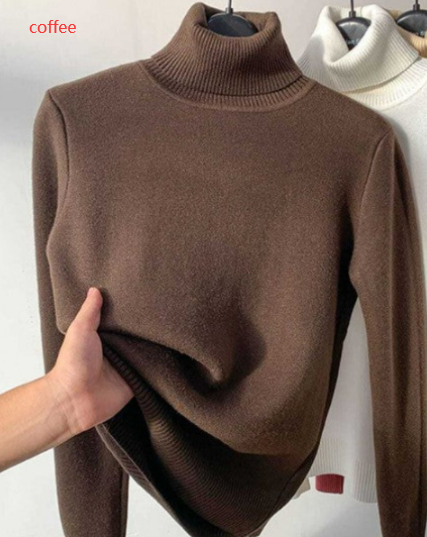Turtle Neck Winter Sweater Women Elegant Thick Warm Female Knitted Pullover Loose Basic Knitwear -  chic, ladies clothes, winter sweater, women clothing - K3N VENTURES