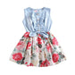 Summer Children Sleeveless Girl Denim Floral Dresses - K3N VENTURES